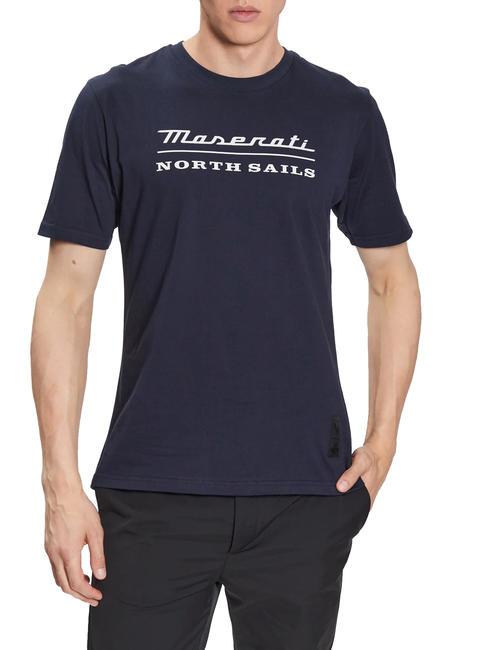 NORTH SAILS MASERATI T-shirt in cotone maxi stampa electric blue - T-shirt Uomo