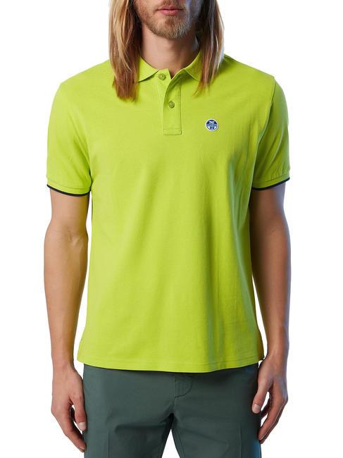 NORTH SAILS ROUND LOGO Polo manica corta in cotone lime - Polo Uomo