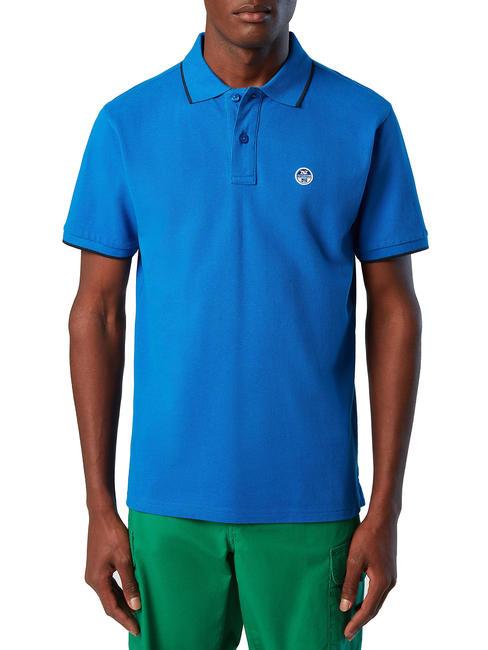 NORTH SAILS ROUND LOGO Polo manica corta in cotone royal - Polo Uomo