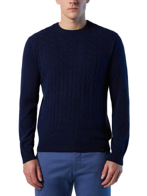 NORTH SAILS CABLE Maglione girocollo a trecce navy blue - Maglie Uomo