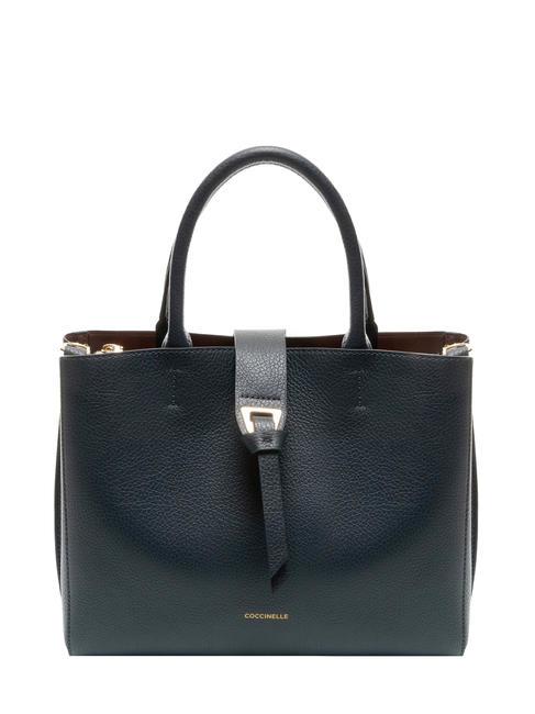 COCCINELLE ALBA Borsa in pelle martellata con tracolla midnight blue - Borse Donna