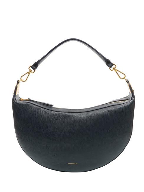 COCCINELLE ANAIS Borsa hobo in pelle martellata midnight blue - Borse Donna