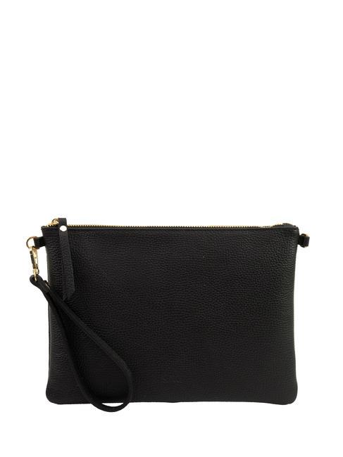 LESAC CLAUDIA Pochette pelle dollaro con tracolla nero - Borse Donna