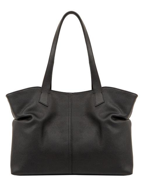 LESAC MARTINA Borsa shopper morbida in pelle dollaro nero - Borse Donna