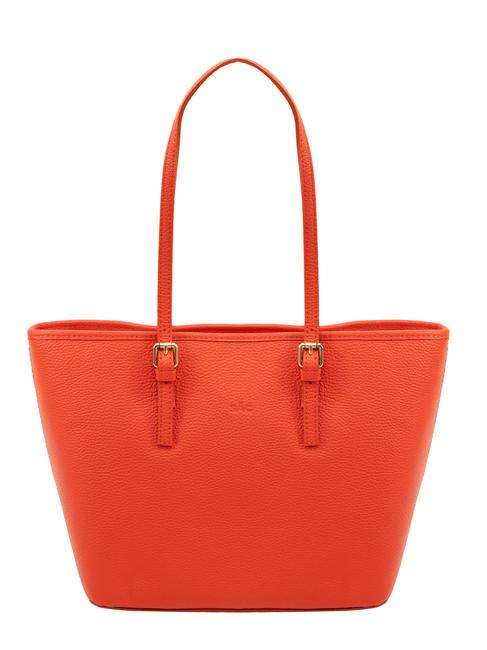 LESAC CHIARA Borsa shopper in pelle dollaro coral - Borse Donna