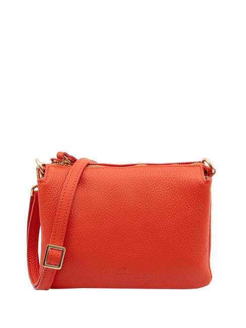 LESAC SIMONA Borsa a tracolla tris pelle dollaro coral - Borse Donna