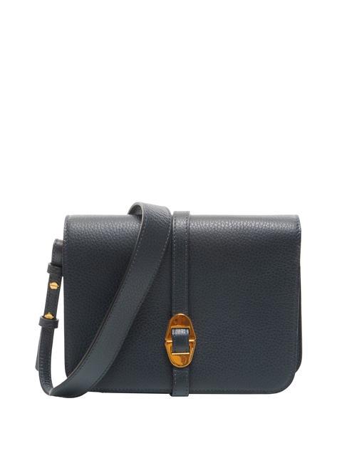 COCCINELLE COSIMA Borsa a tracolla in pelle martellata midnight blue - Borse Donna