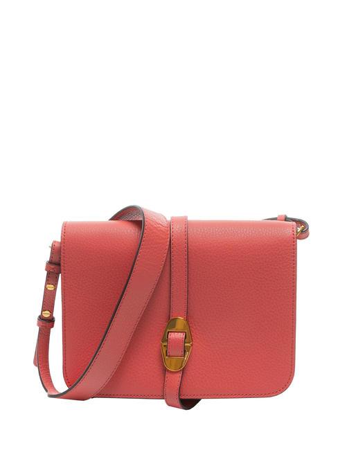 COCCINELLE COSIMA Borsa a tracolla in pelle martellata cranberry - Borse Donna