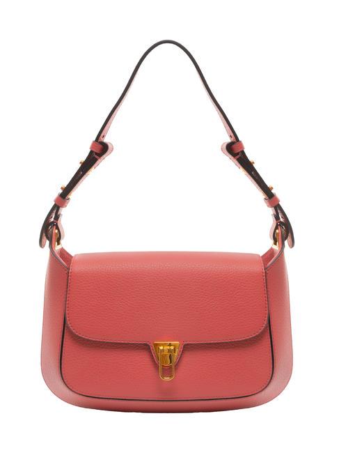 COCCINELLE CRISTHY Borsa a spalla in pelle martellata cranberry - Borse Donna