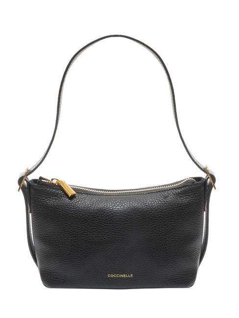 COCCINELLE CHERRY Borsa a spalla mini in pelle martellata Nero - Borse Donna