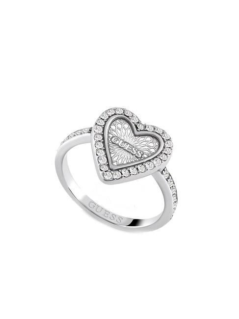 GUESS LOVE ME TENDER Anello con cuore e zirconi yellow gold/rhodium - Anelli