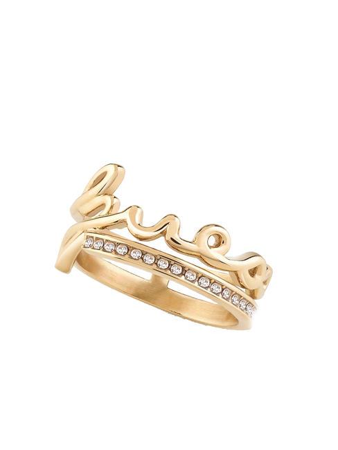 GUESS SAY MY NAME Anello con zirconi yellow gold - Anelli