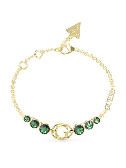 GUESS RIVOLI Bracciale con cristalli yellow gold/emerald - Bracciali Donna