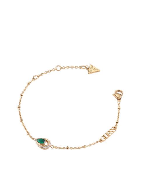 GUESS LOLLIPOP Bracciale yellow gold/emerald - Bracciali Donna