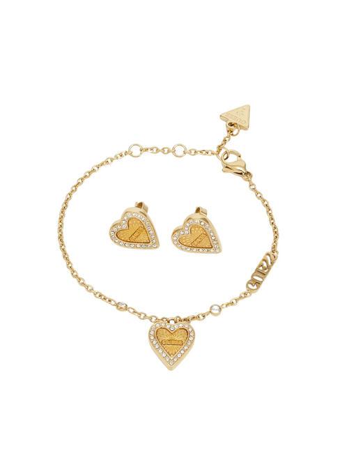 GUESS LOVE ME TENDER Bracciale e orecchini yellow gold - Bracciali Donna