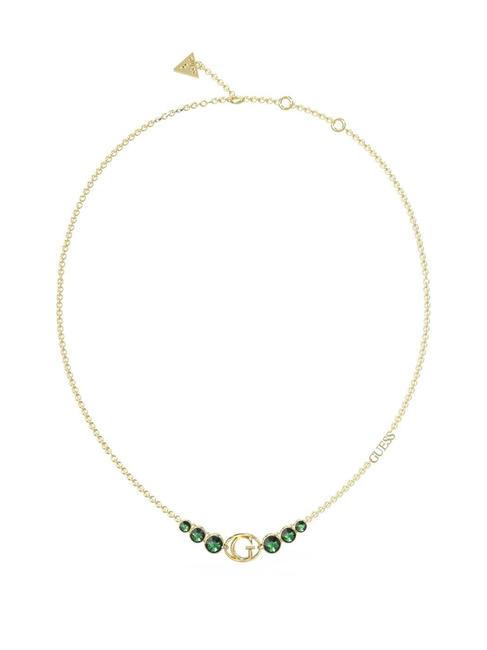 GUESS RIVOLI Collana con cristalli yellow gold/emerald - Collane