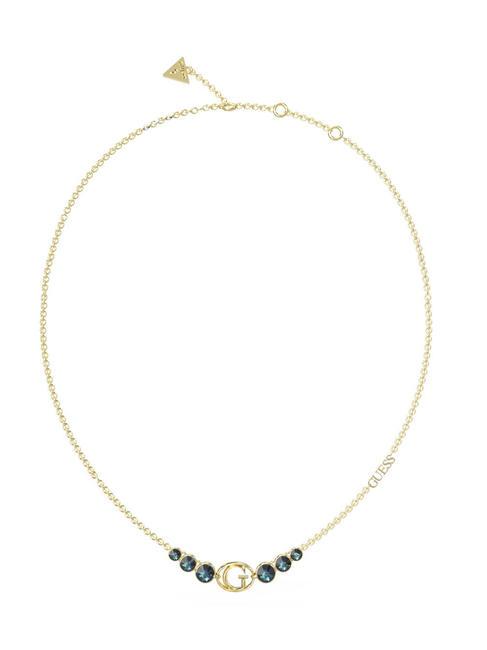 GUESS RIVOLI Collana con cristalli yellow gold/bleu - Collane