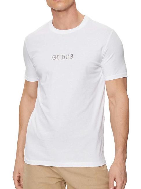 GUESS SS CN T-Shirt in cotone purwhite - T-shirt Uomo