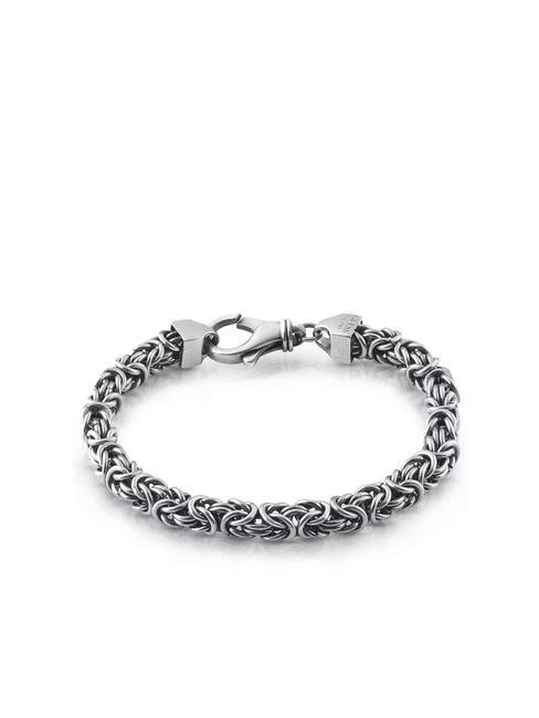 GUESS BIZANTINE Bracciale lavorato antique silver - Bracciali Uomo