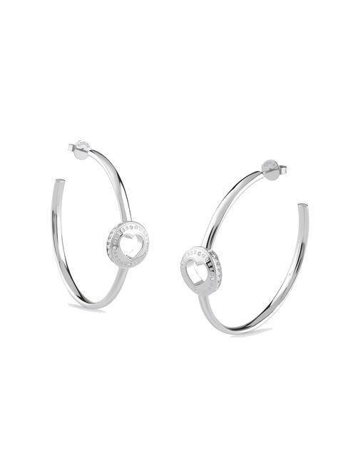 GUESS ROLLING HEARTS Orecchini a cerchio SILVER - Orecchini