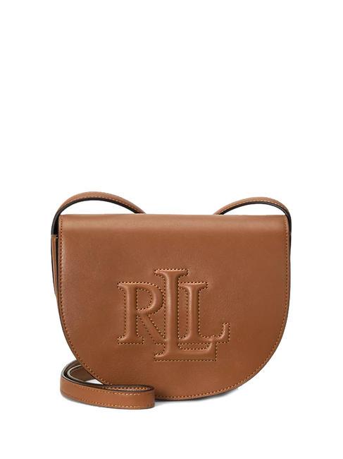 RALPH LAUREN WITLEY Borsa tracolla in pelle con flap lauren tan1 - Borse Donna