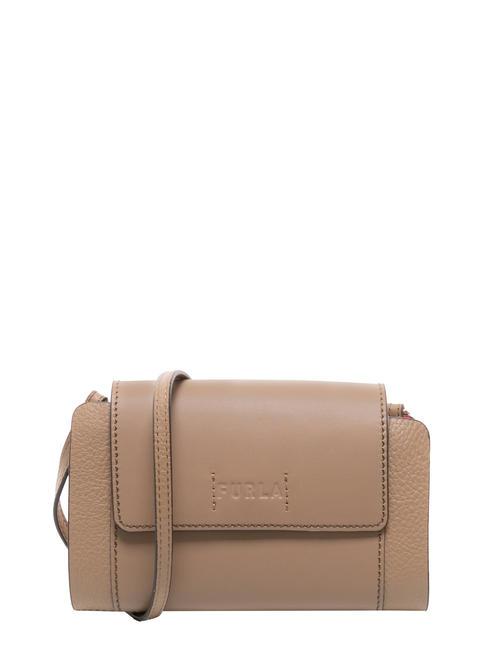 FURLA MIASTELLA Borsa mini in pelle a tracolla greige - Borse Donna