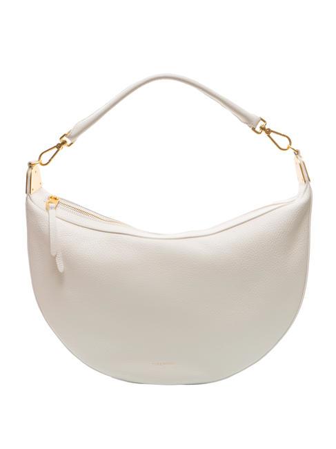 COCCINELLE ANAIS Borsa hobo in pelle martellata coconut milk - Borse Donna