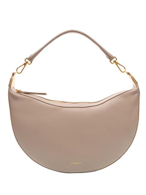 COCCINELLE ANAIS Borsa hobo in pelle martellata powder pink - Borse Donna