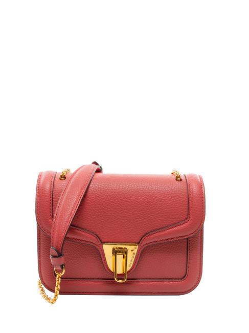 COCCINELLE NEW MARVIN TWIST Micro Bag a tracolla, in pelle cranberry - Borse Donna