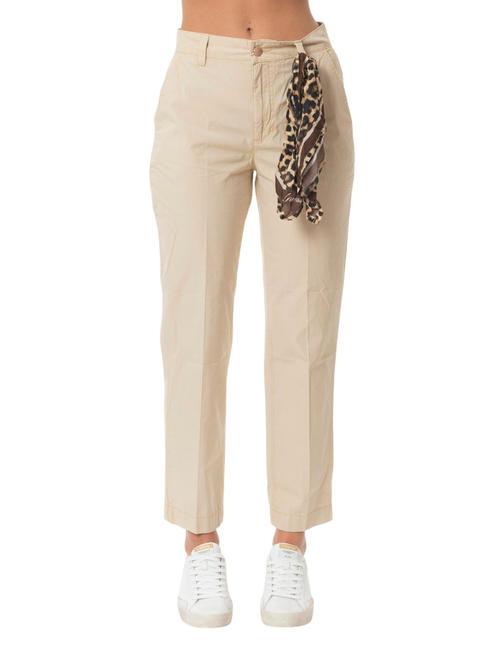 GUESS CANDIS  Pantaloni in cotone safari tan - Pantaloni Donna