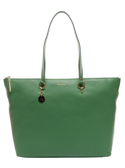 COCCINELLE ALPHA  Shopping Bag in pelle peppermint - Borse Donna