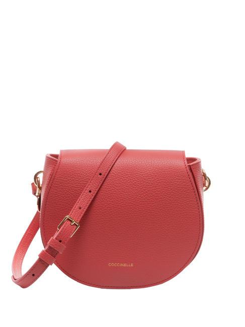 COCCINELLE ALPHA  Mini Bag a tracolla, in pelle cranberry - Borse Donna