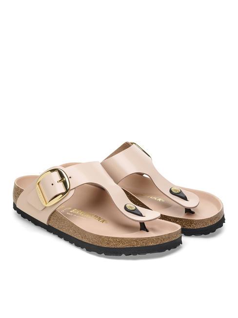 BIRKENSTOCK ARIZONA BIG BUCKLE Ciabatta in pelle shine new beige - Scarpe Donna