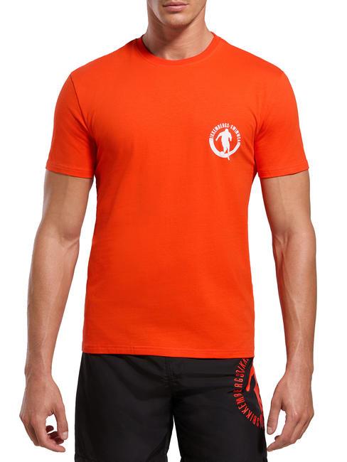 BIKKEMBERGS PUPINO  T-shirt a maniche corte orangecom - T-shirt Uomo