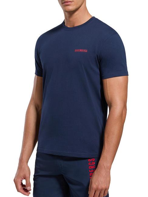 BIKKEMBERGS VERTICAL STRIPES T-Shirt in cotone navy - T-shirt Uomo