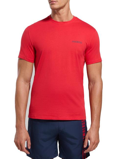 BIKKEMBERGS VERTICAL STRIPES T-Shirt in cotone goji berry - T-shirt Uomo