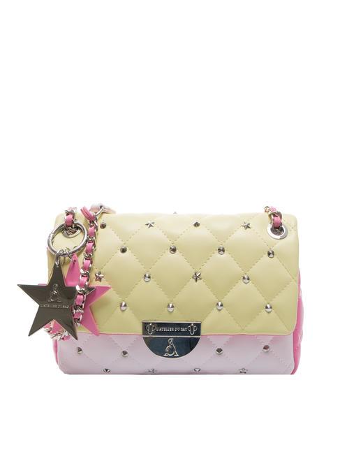 L'ATELIER DU SAC REBECCA Borsa matelassè tricolor pale lime - Borse Donna