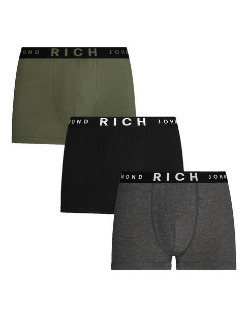 JOHN RICHMOND LONDON TRIPACK Set 3 trunks boxer bk/gr.d/gm - Slip Uomo