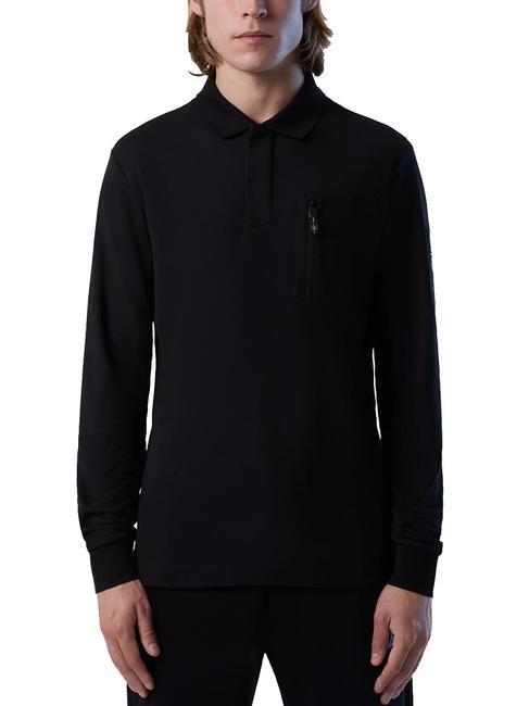 NORTH SAILS MASERATI Polo a manica lunga black - Polo Uomo