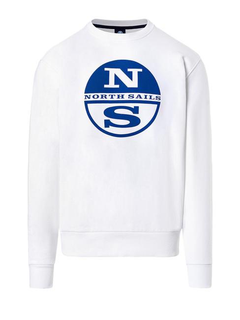 NORTH SAILS N|S LOGO Felpa girocollo in cotone white - Felpe Uomo