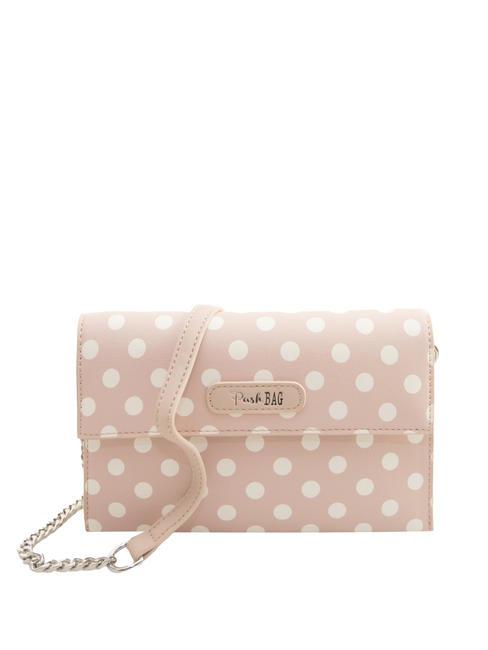 PASH BAG LADY Borsa mini tracolla a pois con flap sand/white - Borse Donna