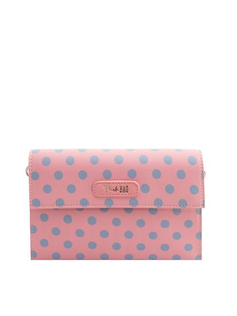 PASH BAG LADY Borsa mini tracolla a pois con flap pink/sky blue - Borse Donna