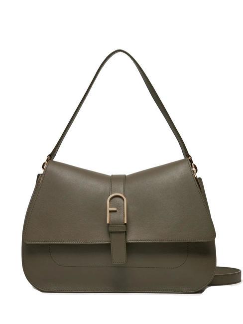 FURLA FLOW Borsa a mano L in pelle sage - Borse Donna