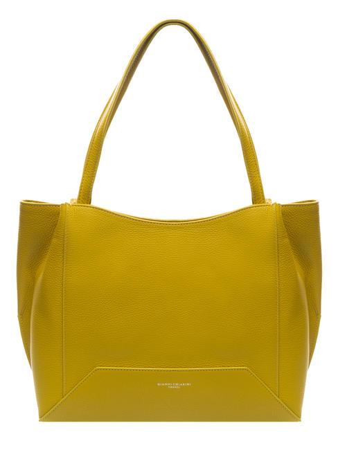 GIANNI CHIARINI LUDOVICA Borsa shopping in pelle curry - Borse Donna