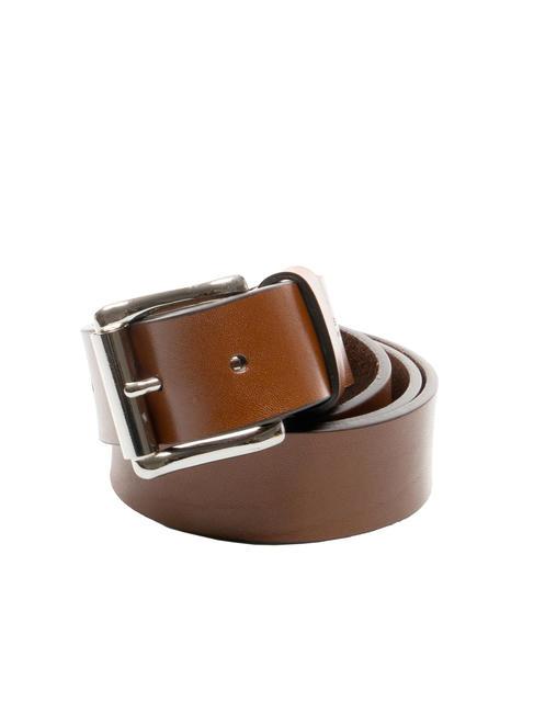 THE BRIDGE SQUARED BUCKLE Cintura in pelle, accorciabile marrone 14/rutenio palladio - Cinture