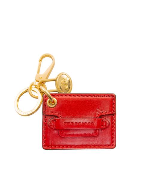 THE BRIDGE DUCCIO Portachiavi con charm in pelle flamenco abb. oro - Portachiavi