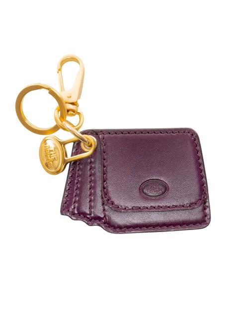 THE BRIDGE DUCCIO Portachiavi con charm bag in pelle grape abb. oro - Portachiavi