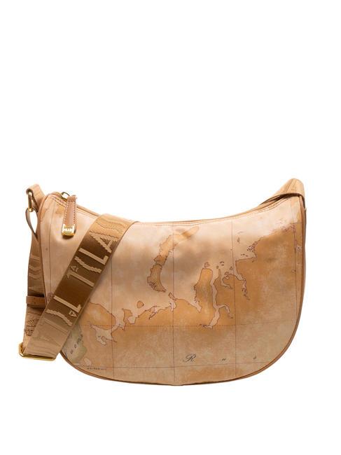 ALVIERO MARTINI PRIMA CLASSE GEO CLASSIC Borsa mezzaluna tracolla media NATURALE - Borse Donna