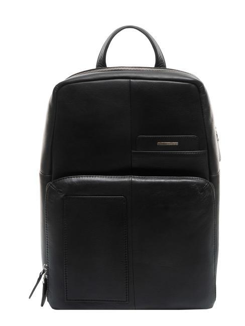 MOMO DESIGN PLATE Zaino porta PC 13", in pelle black - Zaini Scuola & Tempo Libero