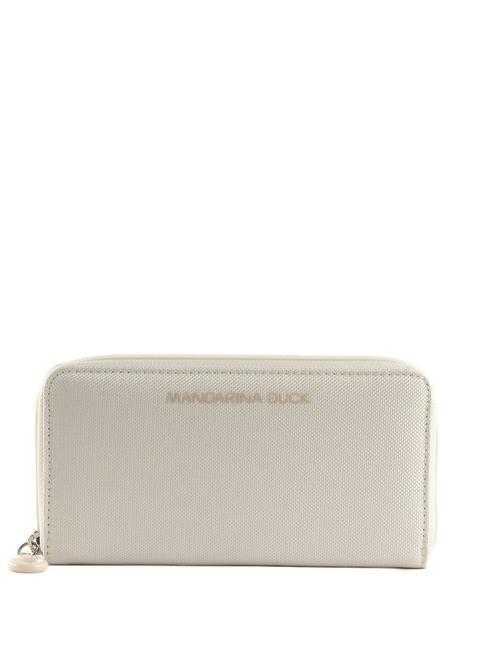 MANDARINA DUCK MD20 Portafoglio grande zip around optical white - Portafogli Donna